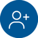 Person Icon with Plus - Enroll in Personal Online Banking