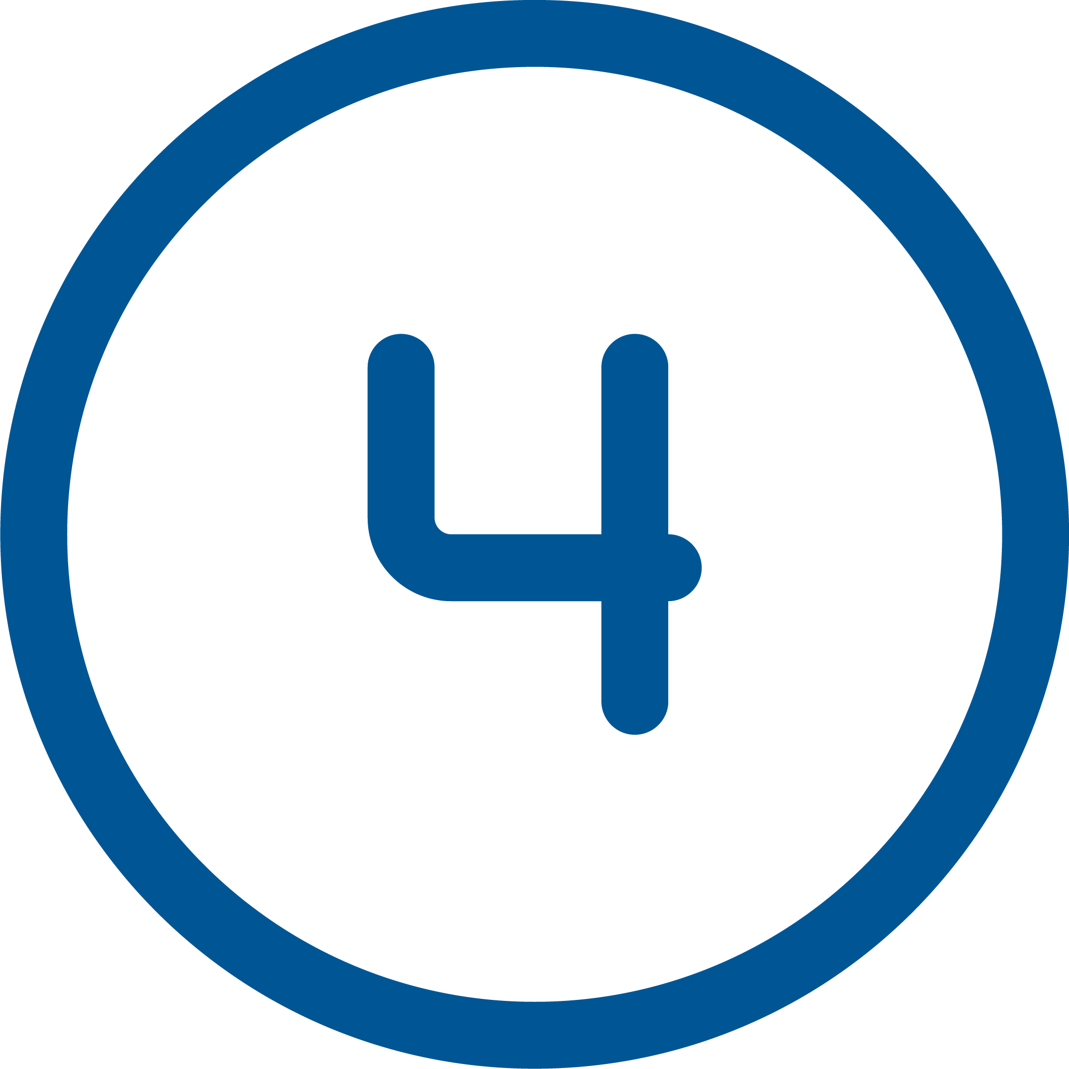 Number 4 in a circle